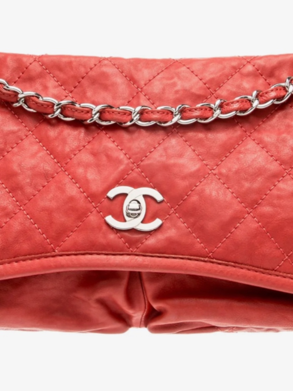 Chanel Saint-Tropez Quilted Large Natural Beauty Flap Bag